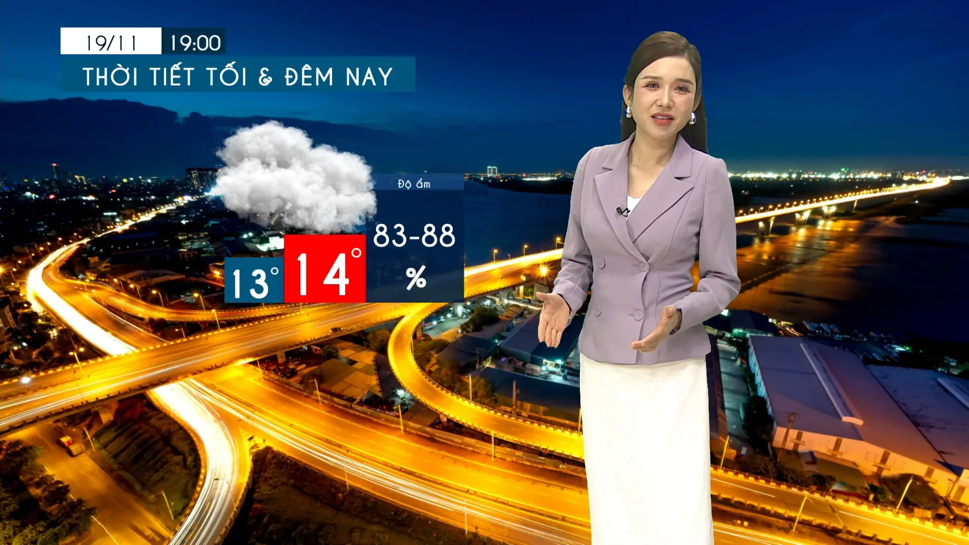 Dự báo thời tiết tối | 19/11/2025